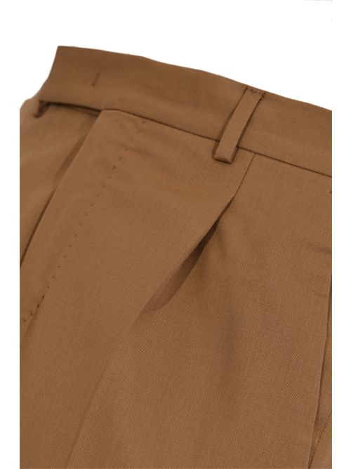 Pantalone in misto lana con pinces Marrone PT TORINO | RFZAZ40FWD MA370160